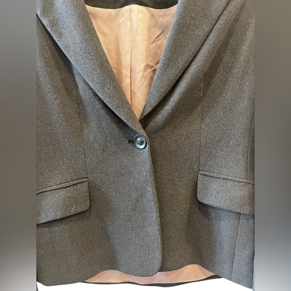 Kate Hill Gray Longsleeve Office Button Collar Blazer Size 10P - Picture 14 of 15